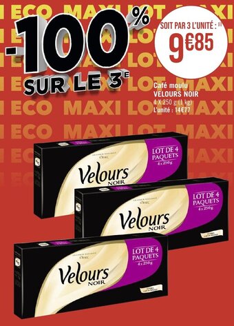 Géant Casino Cafe moulu VELOURS NOIR offre