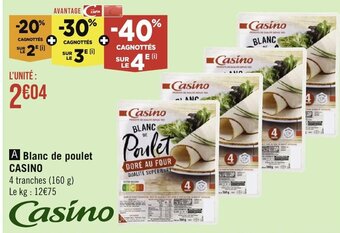 Géant Casino Blanc de poulet CASINO offre