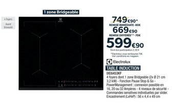 Proxi Confort TABLE INDUCTION offre