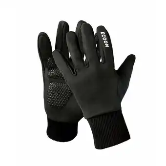 Decathlon Gants de vélo d'hiver unisexe ecoon gants hiver pro noir offre