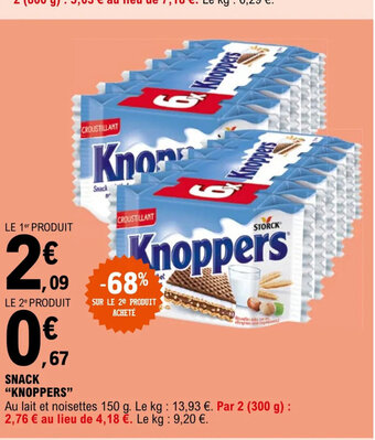 E.Leclerc SNACK "KNOPPERS" offre