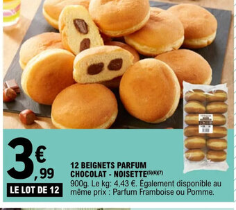 E.Leclerc 12 BEIGNETS PARFUM CHOCOLAT-NOISETTE offre