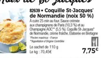 Thiriet Coquille St-Jacques Normandie offre
