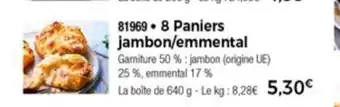 Thiriet 8 Paniers jambon/emmental offre