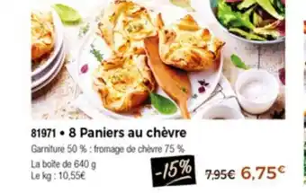 Thiriet 8 Paniers au chèvre offre