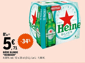 BIÈRE BLONDE "HEINEKEN"