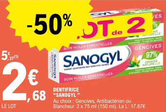 E.Leclerc DENTIFRICE "SANOGYL " offre