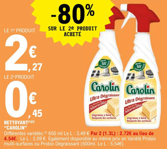 E.Leclerc NETTOYANT(1)(2) "CAROLIN" offre