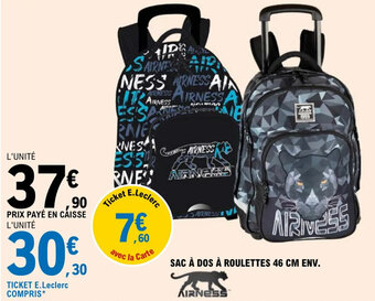 E.Leclerc SAC À DOS À ROULETTES 46 CM ENV. offre