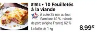Thiriet 10 Feuilletés a la viande offre