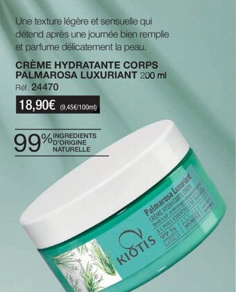 Stanhome CRÈME HYDRATANTE CORPS PALMAROSA LUXURIANT offre