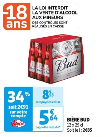 Auchan Supermarché BIÈRE BUD offre