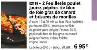 Thiriet 2 Feuilletés poulet jaune,pepites de bloc offre
