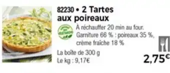 Thiriet 2 Tartes aux poireaux offre