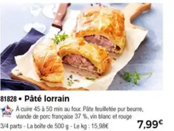 Thiriet Pâté lorrain offre