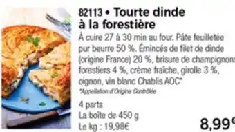 Tourte dinde à la forestière