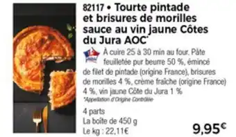 Tourte pintade et brisures de morilles sauce