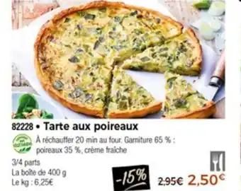 Thiriet Tarte aux poireaux offre
