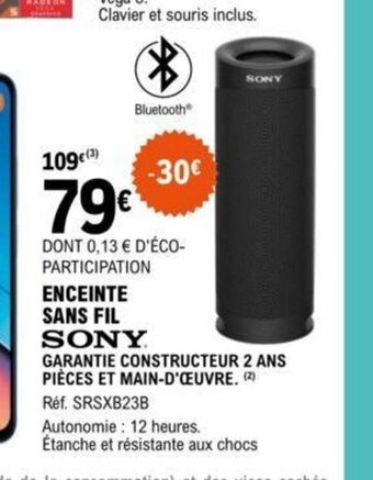 E.Leclerc ENCEINTE SANS FIL offre