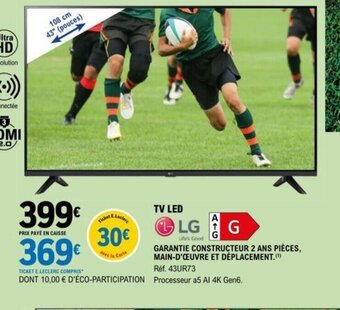 E.Leclerc LG TV LED offre