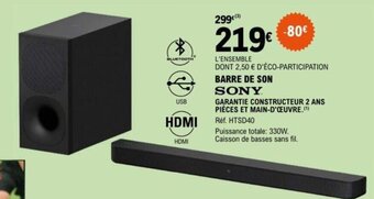 E.Leclerc Sony barre son offre