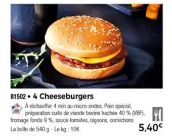 Thiriet Cheeseburgers offre