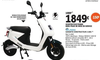 E.Leclerc L'Auto SCOOTER ÉLECTRIQUE HORS FRAIS DE MISE EN SERVICE offre