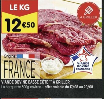 Leader Price VIANDE BOVINE BASSE CÔTE ** À GRILLER offre