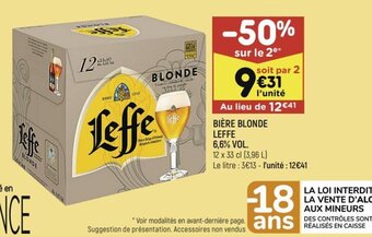 Leader Price BIÈRE BLONDE offre