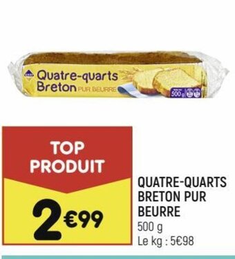 Leader Price QUATRE-QUARTS BRETON PUR BEURRE offre