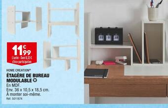 ALDI Home creation étagère de bureau modulable offre