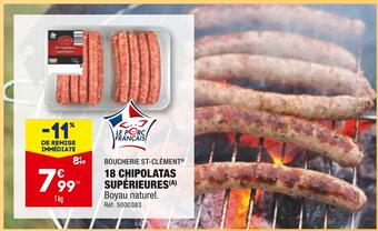 ALDI Boucherie st-clément 18 chipolatas supérieures offre