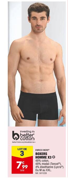 ALDI Enrico mori boxers homme x3 offre