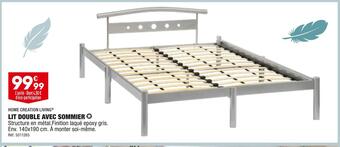 ALDI Home creation living lit double avec sommier offre