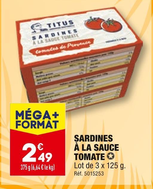 Promo Sardines à la sauce tomate chez ALDI