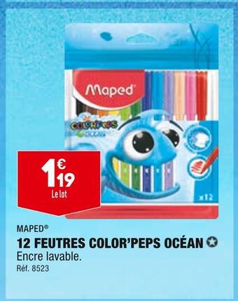 ALDI Maped 12 feutres color’peps océan offre