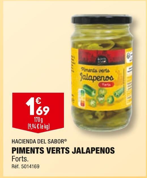 Promo Hacienda del sabor piments verts jalapenos chez ALDI