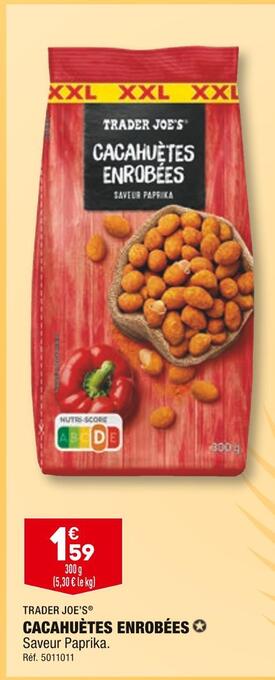 Trader joe’s cacahuètes enrobées