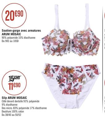 Sans complexe soutien-gorge avec armatures arum mosaic / slip arum mosaic