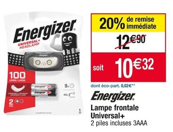 Cora x Carrefour Energizer lampe frontale universal+ offre
