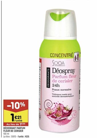 Leader Price Déodorant en spray offre