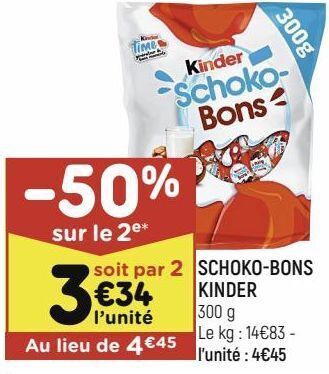 Leader Price Chocolats kinder offre