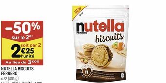 Leader Price Nutella biscuits ferrero offre