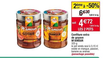 Cora x Carrefour M'amour confiture extra de goyave offre