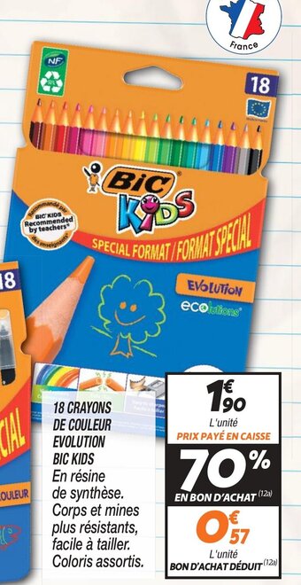 Netto 18 CRAYONS DE COULEUR offre