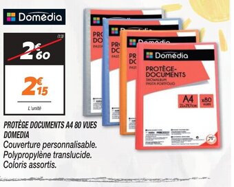 Netto PROTÈGE DOCUMENTS A4 80 VUES DOMEDIA offre