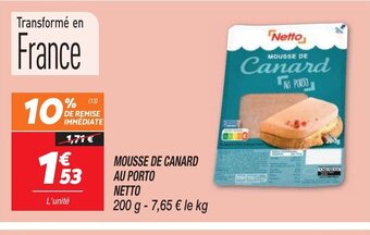 Netto MOUSSE DE CANARD AU PORTO offre