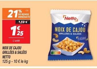 NOIX DE CAJOU GRILLÉES & SALÉES