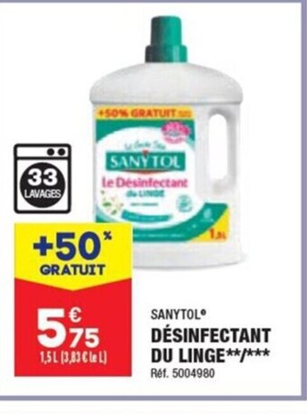 ALDI DÉSINFECTANT DU LINGE**/*** offre