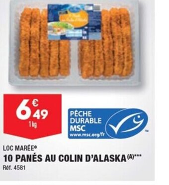 ALDI 10 Panes au colin d'Alaska offre